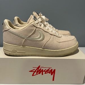 Nike X Stussy Air Force 1 Low Fossil